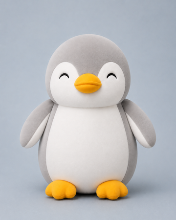 Premium Penguin Plush Toy (grey)